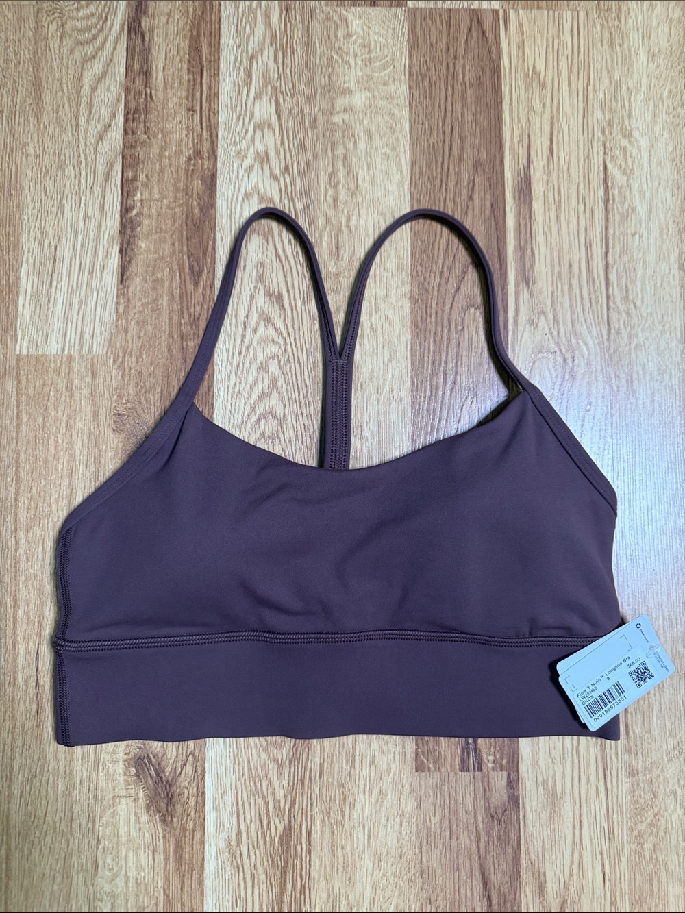 NEW Lululemon Sz 8 Flow Y Nulu Longline Bra Sable Light Support A-C Cups